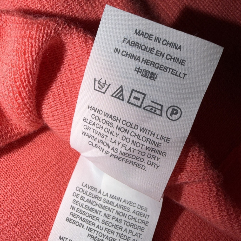 J.Crew Women's Scoop Neck Knit Sweater Size L Quarter Sleeve Coral - Picture 5 of 5